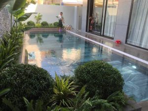 Thi công bể bơi gia đình anh Phiên Hải Phòng