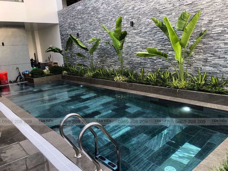 Tiện ích bể bơi gia đình kích thước 9x3m