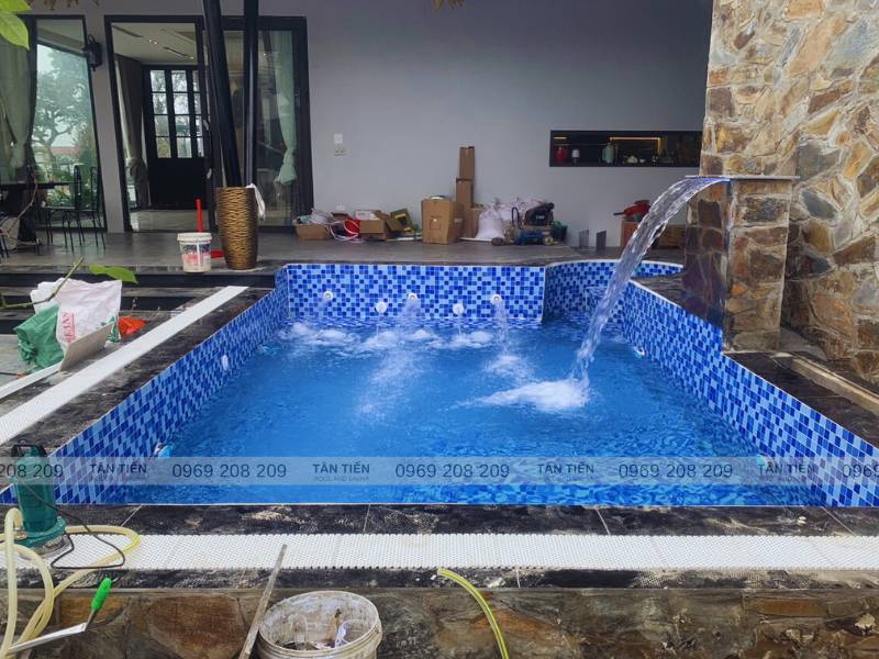 Cấp nước vào bể, test vận hành tổng thể