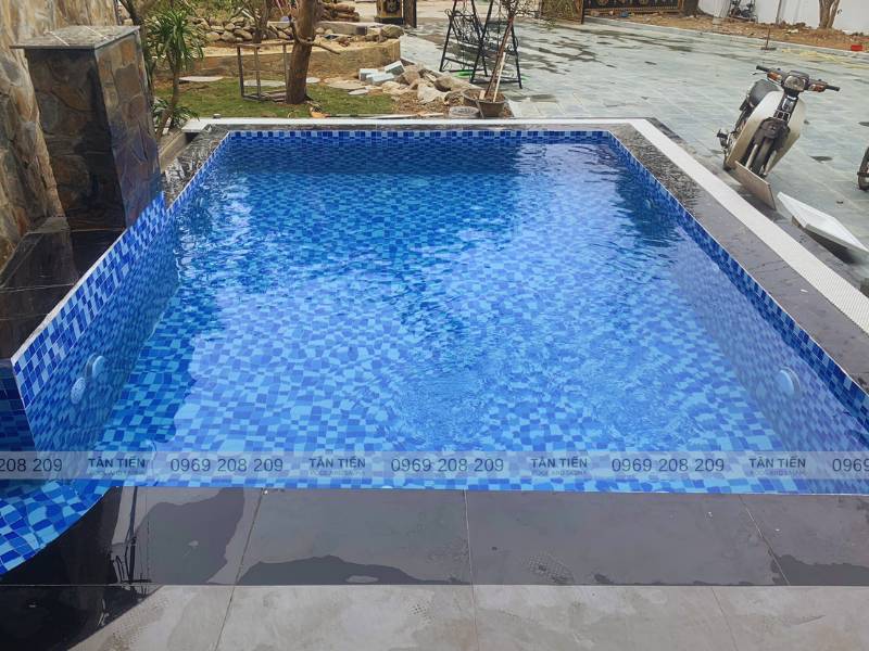 Bể bơi sau khi hoàn thiện và sẵn sàng đưa vào sử dụng