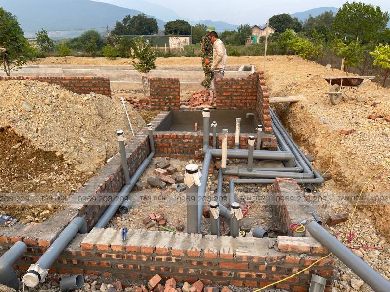 Đan sắt thép kết hợp thi công đường ống công nghệ