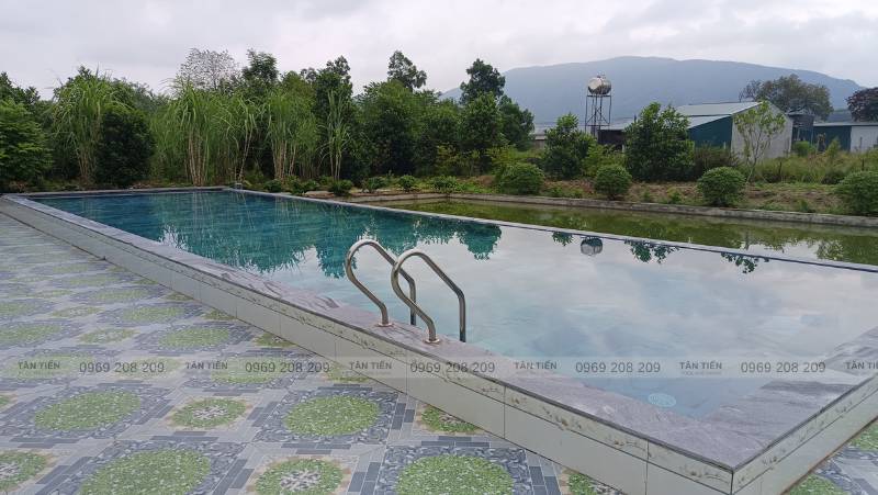 Thi công bể bơi gia đình chú Huy - kt 18x5m