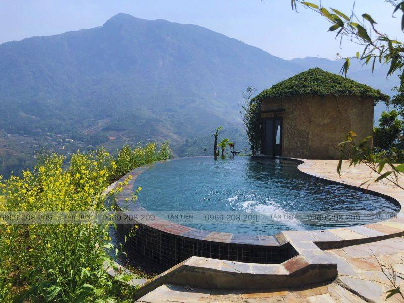 Bể bơi Sapa Farmstay hoàn thành