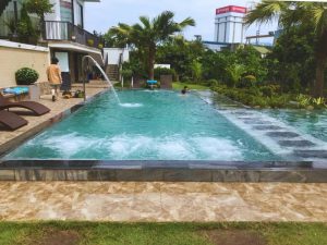 Thi công bể bơi homestay green home Lương Sơn