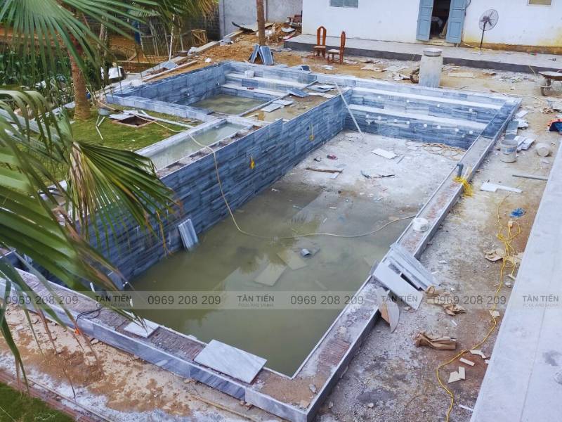 Thi công bể bơi homestay - Tân Tiến Pool