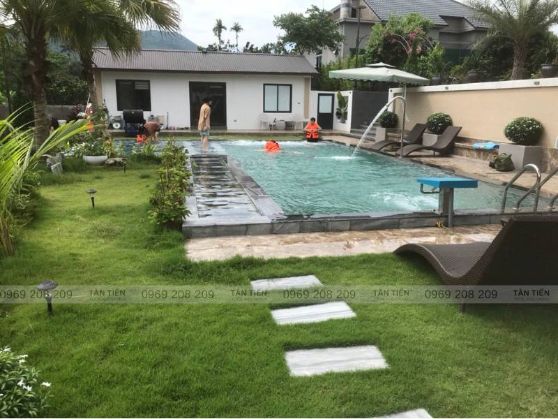 Thi công bể bơi tại green home Lương Sơn - Hòa Bình