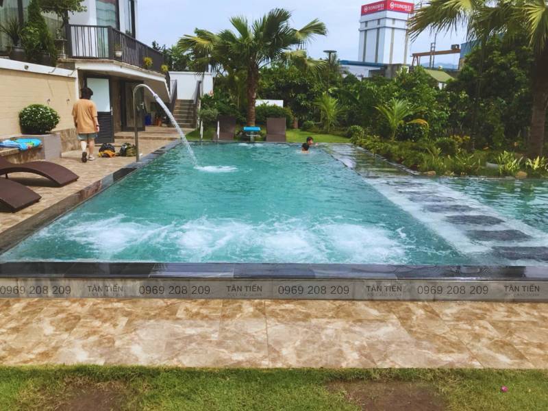 Tân Tiến Pool sauna - Thi công bể bơi Green homestay Hòa Bình