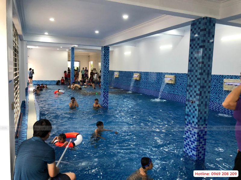 Thi công bể bơi kinh doanh trong nhà - CĐT Anh Hùng, Phú Thọ