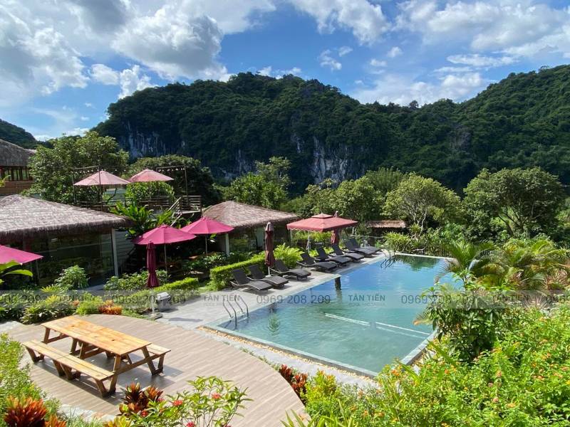 Thi công bể bơi homestay Yên Villa - Ba Vì