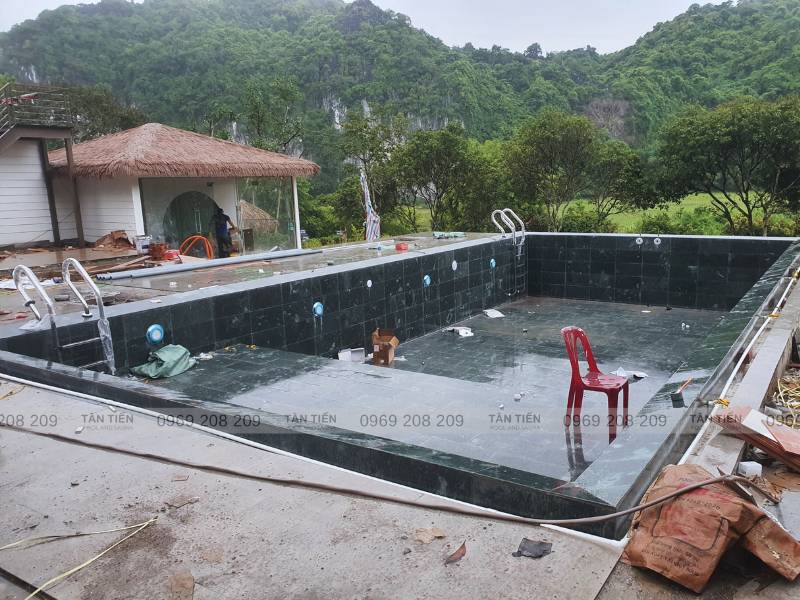 Thi công và lắp đặt thiết bị bể bơi homestay - Tân Tiến Pool