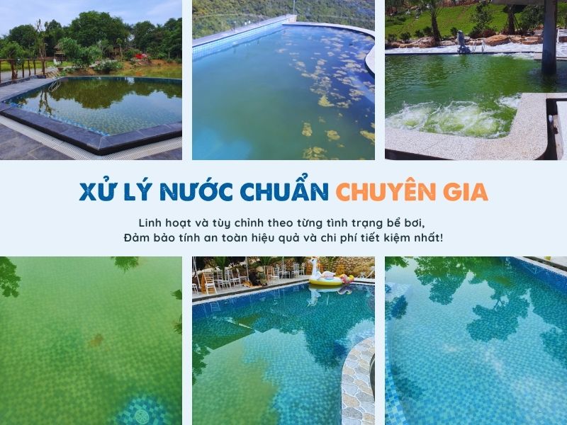 Dịch vụ xử lý nước bể bơi chuẩn chuyên gia - Tân Tiến Pool