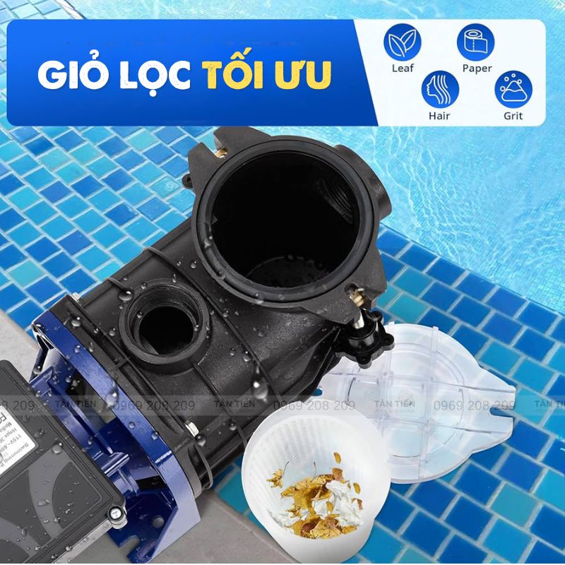 Bơm bể bơi được gia công chắc chắn thiết kế thông minh 