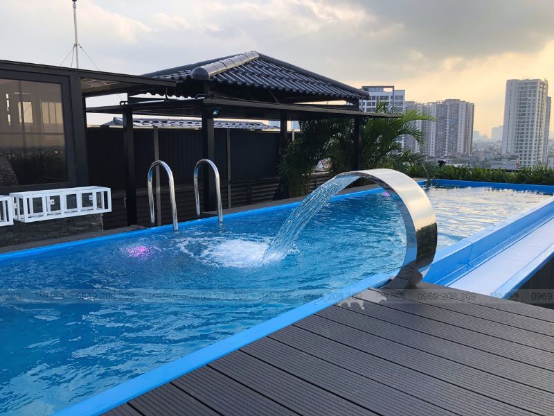 Gia công bể bơi composite - Tân Tiến Pool 