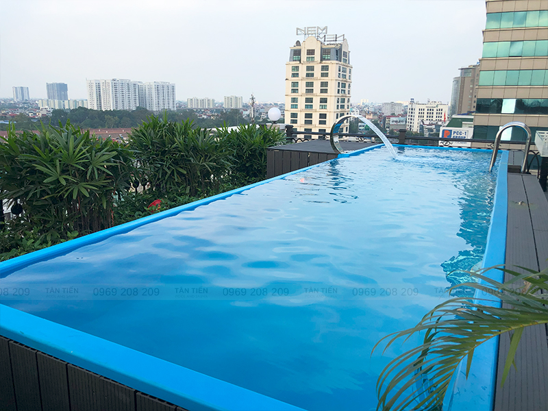 Gia công bể bơi composite - Tân Tiến Pool 