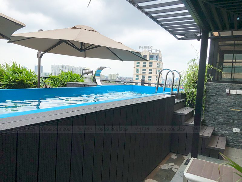 Gia công bể bơi composite - Tân Tiến Pool 