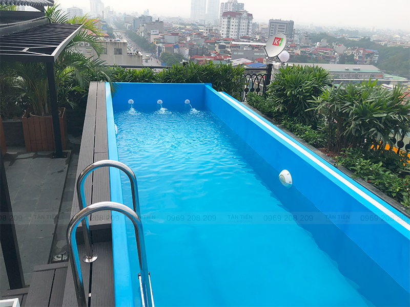 Gia công bể bơi composite - Tân Tiến Pool 