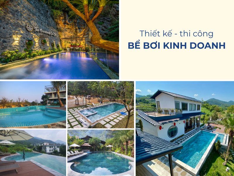 Thi công bể bơi kinh doanh - Tân Tiến Pool