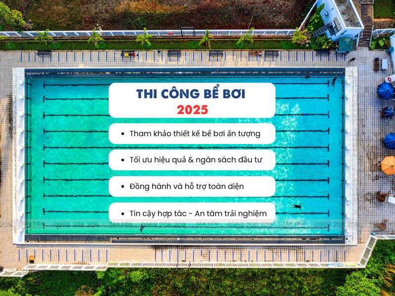 Thiết kế thi công và xây dựng bể bơi 2025