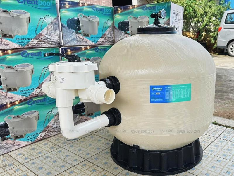 Bình lọc cát bể bơi công nghệ lọc cát mới hiệu suất cao
