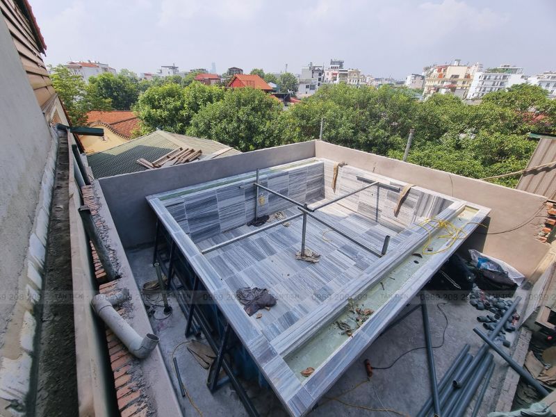 gia công bể bơi composite - Tân Tiến Pool