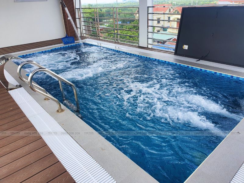 Thi công bể bơi trên tầng thượng