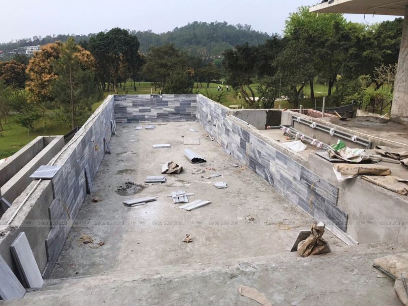 Tân Tiến thi công bể bơi Moon Villas Tam Đảo