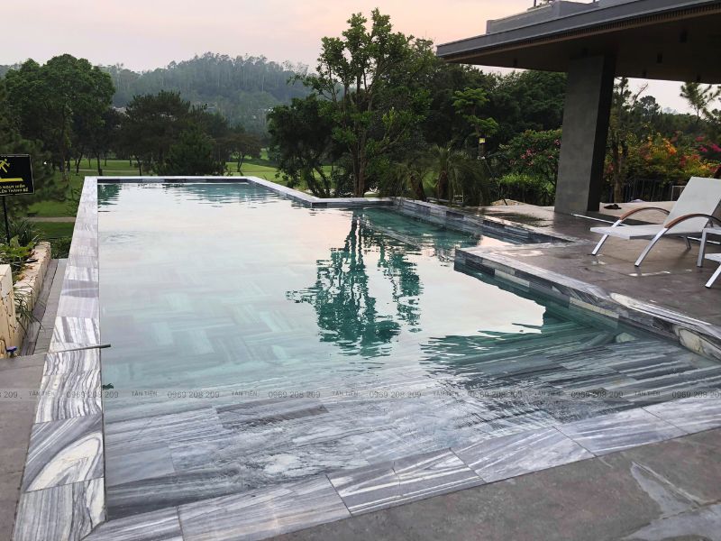 Tân Tiến thi công bể bơi Moon Villas Tam Đảo