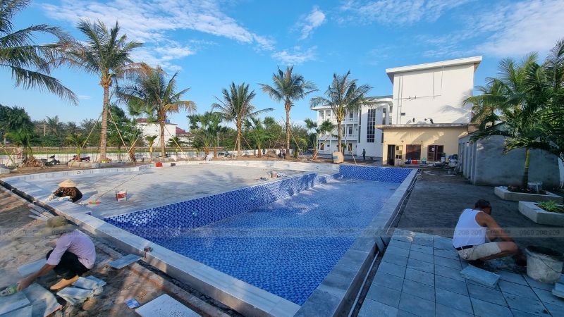 Thi công bể bơi chuyên nghiệp - Tân Tiến Pool 
