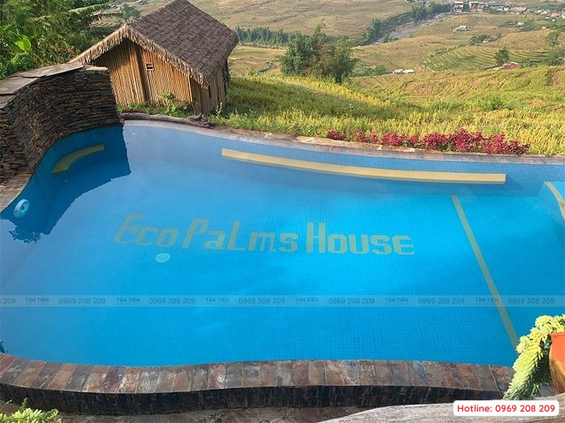 Thi công bể bơi tại thị trấn Sapa - Tân Tiến Pool Sauna