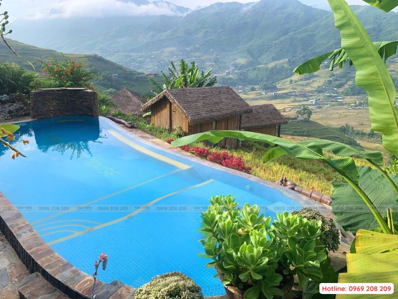 Thi công bể bơi tại thị trấn Sapa - Tân Tiến Pool Sauna