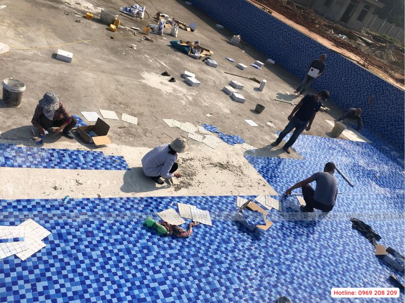 Thi công bể bơi trường học - Tân Tiến Pool Sauna