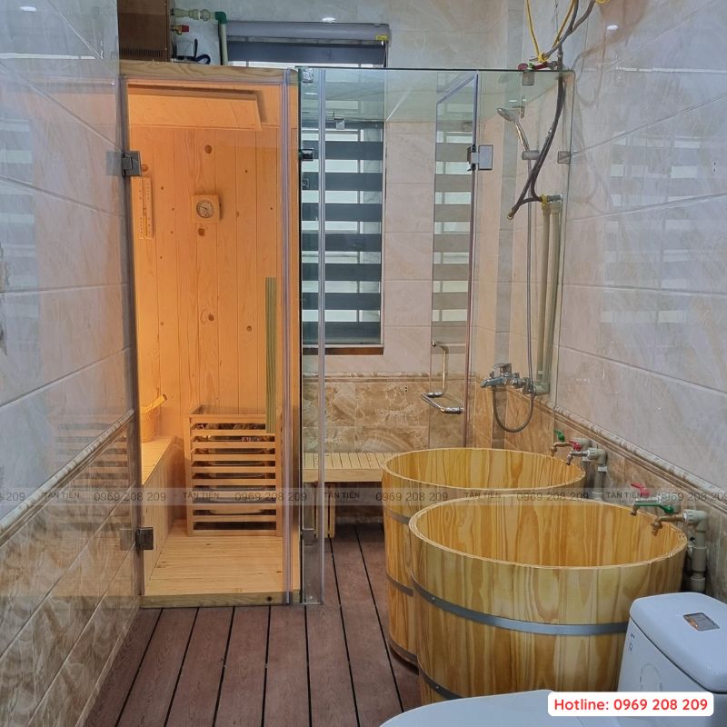 Thi công lắp đặt phòng xông hơi - Tân Tiến Pool Sauna