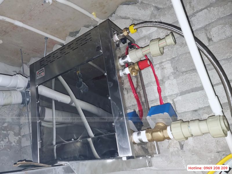 Lắp đặt máy xông hơi ướt Sawo