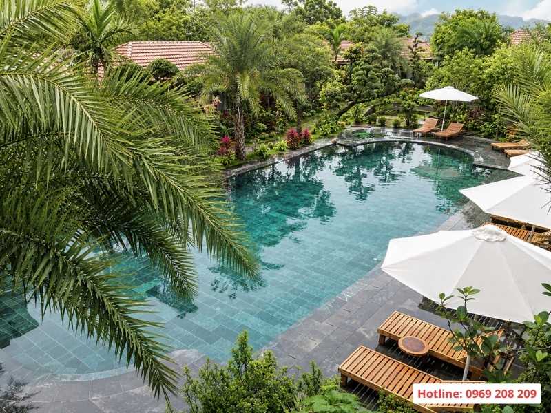 Thi công bể bơi tại Ninh Bình trọn gói, chuyên nghiệp, tối ưu chi phí Bể bơi kinh doanh homestay tại Thung Nham, Ninh Bình