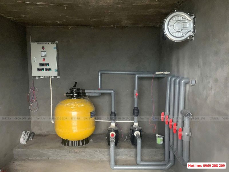 Phòng máy vận hành bể bơi