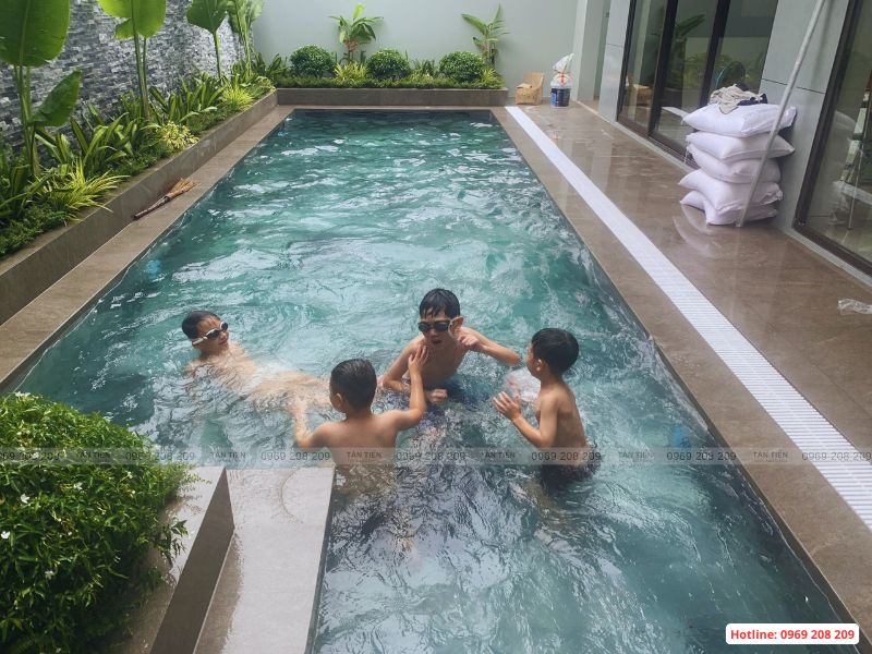 Thi công bể bơi tại Hải Phòng - Tân Tiến Pool Sauna