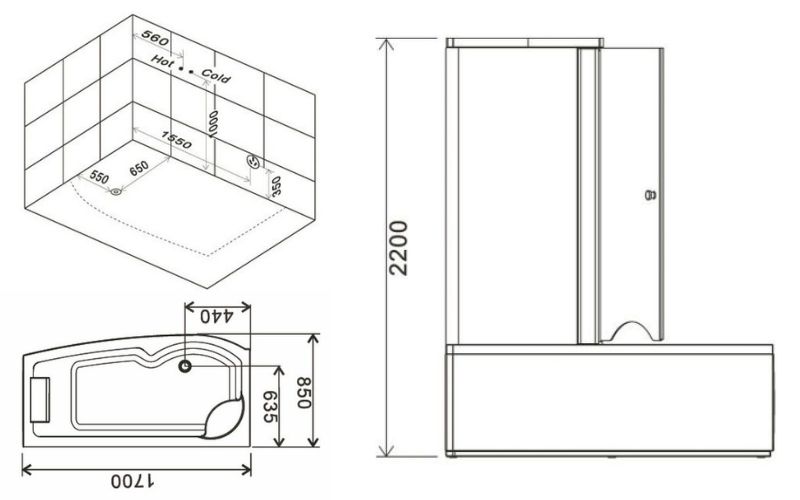 Bồn tắm Gemy G8040