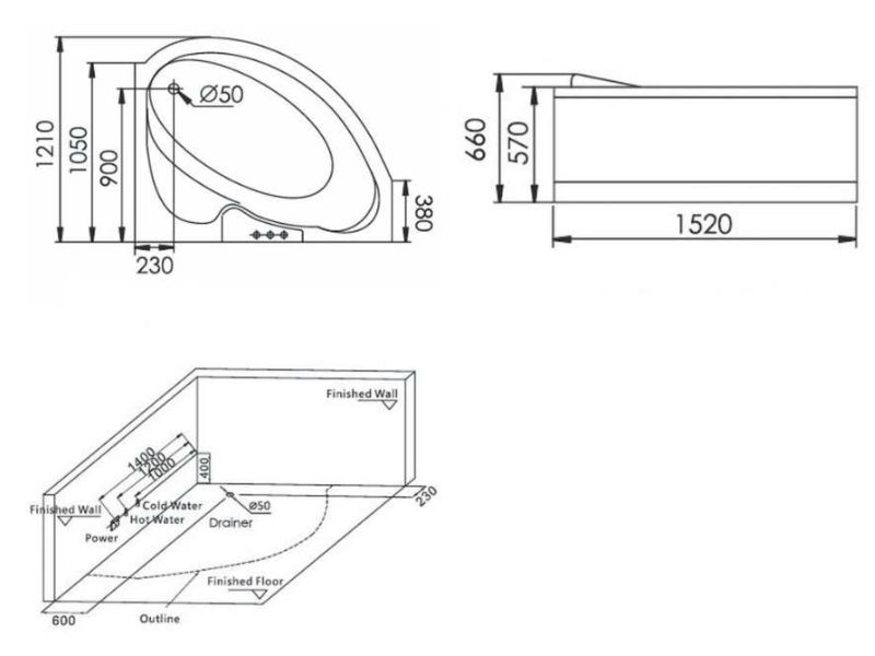Bồn tắm Gemy G9003