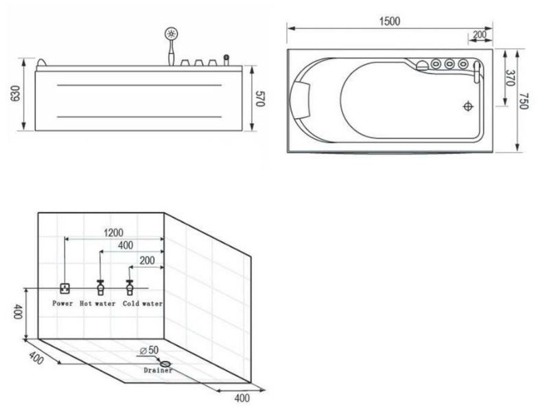 Bồn tắm Gemy G9006