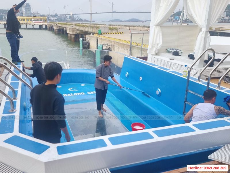 Thi công bể bơi tàu du lịch tàu Hạ Long