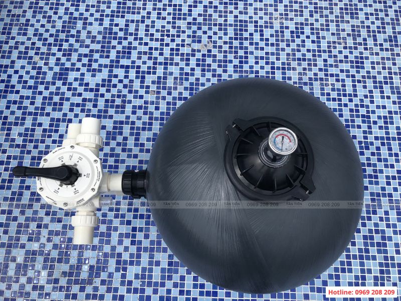 Bình lọc cát bể bơi tay van ngang