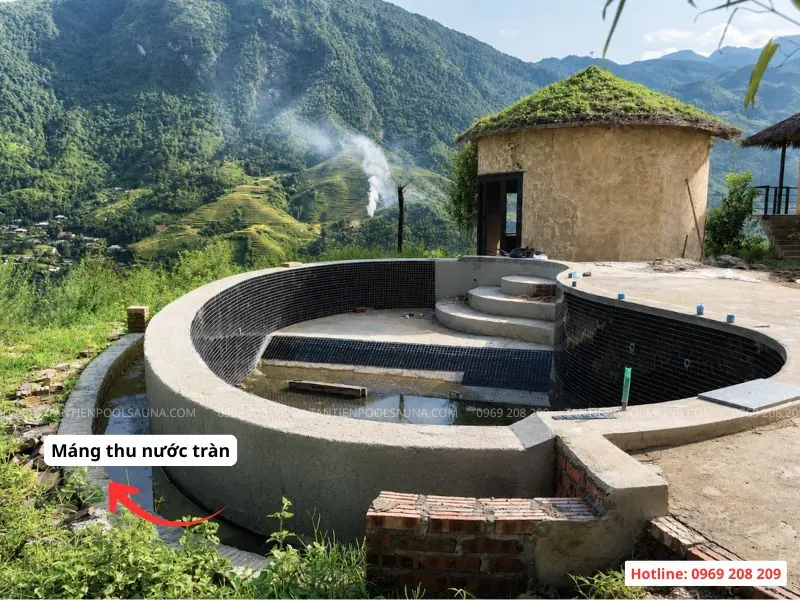 Tư vấn thiết kế & thi công bể bơi vô cực hiện đại nhân đôi thẩm mỹ Thi công bể bơi vô cực cao cấp - Tân Tiến