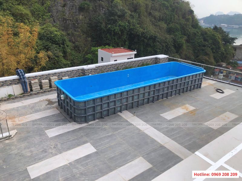 Công nghệ thi công bể bơi composite đúc sẵn hiện đại - Báo giá thi công trọn gói Thiết kế và thi công bể bơi composite