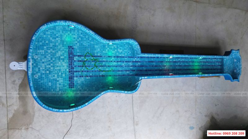 Công nghệ thi công bể bơi composite đúc sẵn hiện đại - Báo giá thi công trọn gói Bể bơi composite nhập khẩu hình cung đàn