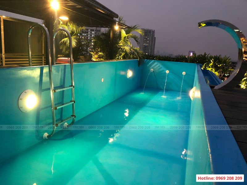 Công nghệ thi công bể bơi composite đúc sẵn hiện đại - Báo giá thi công trọn gói Thi công bể bơi composite đúc sẵn