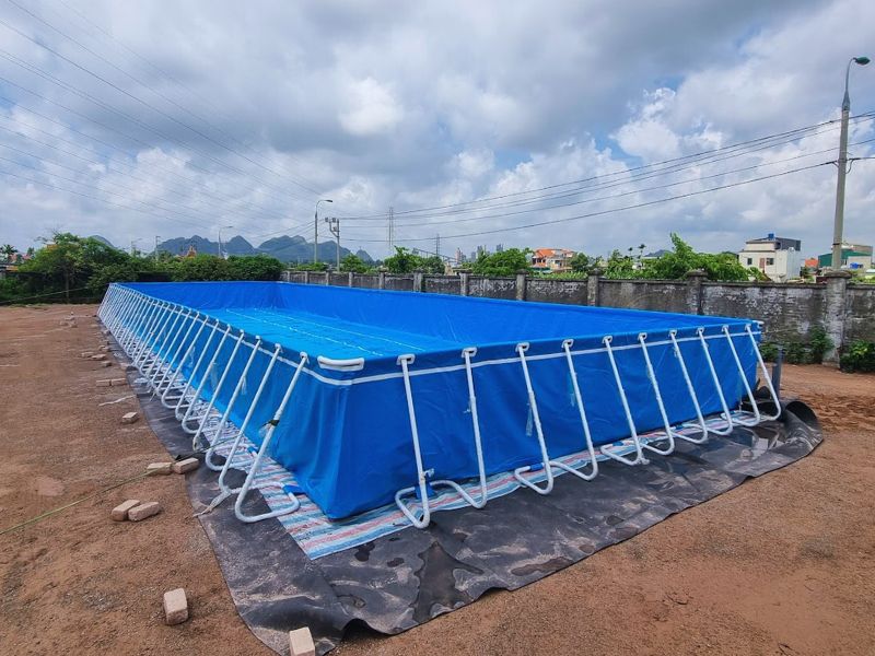 Lắp đặt bể bơi bạt trường học Đông Triều, Quảng Ninh
