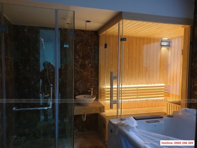 Lắp đặt phòng xông hơi khô - Tân Tiến Pool Sauna