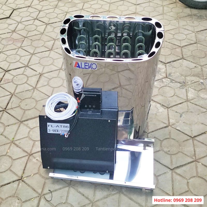 Tân Tiến hoàn thiện phòng xông khô gỗ Mỹ tại Long Biên, Hà Nội Máy xông hơi khô aleko