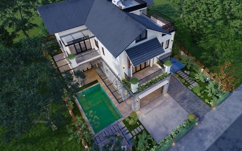 Phối cảnh 3D cho bể bơi