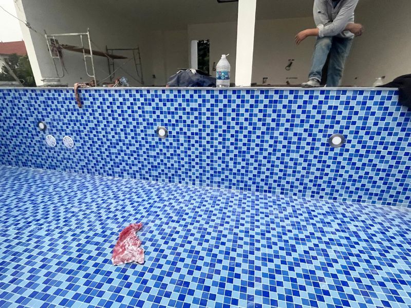 Lắp đặt đèn chiếu sáng bể bơi âm tường, mã D160